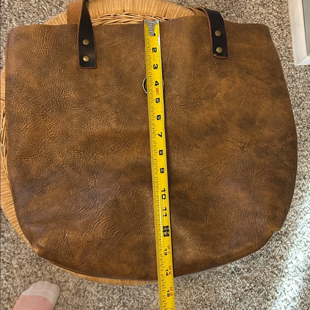 Jill's Homestead The Tote Brown Vegetable Tanned Leather